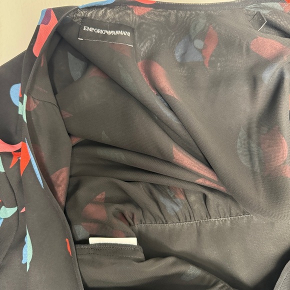 Emporio Armani Tiered abstract print chiffon maxi dress size S/M - Picture 12 of 12